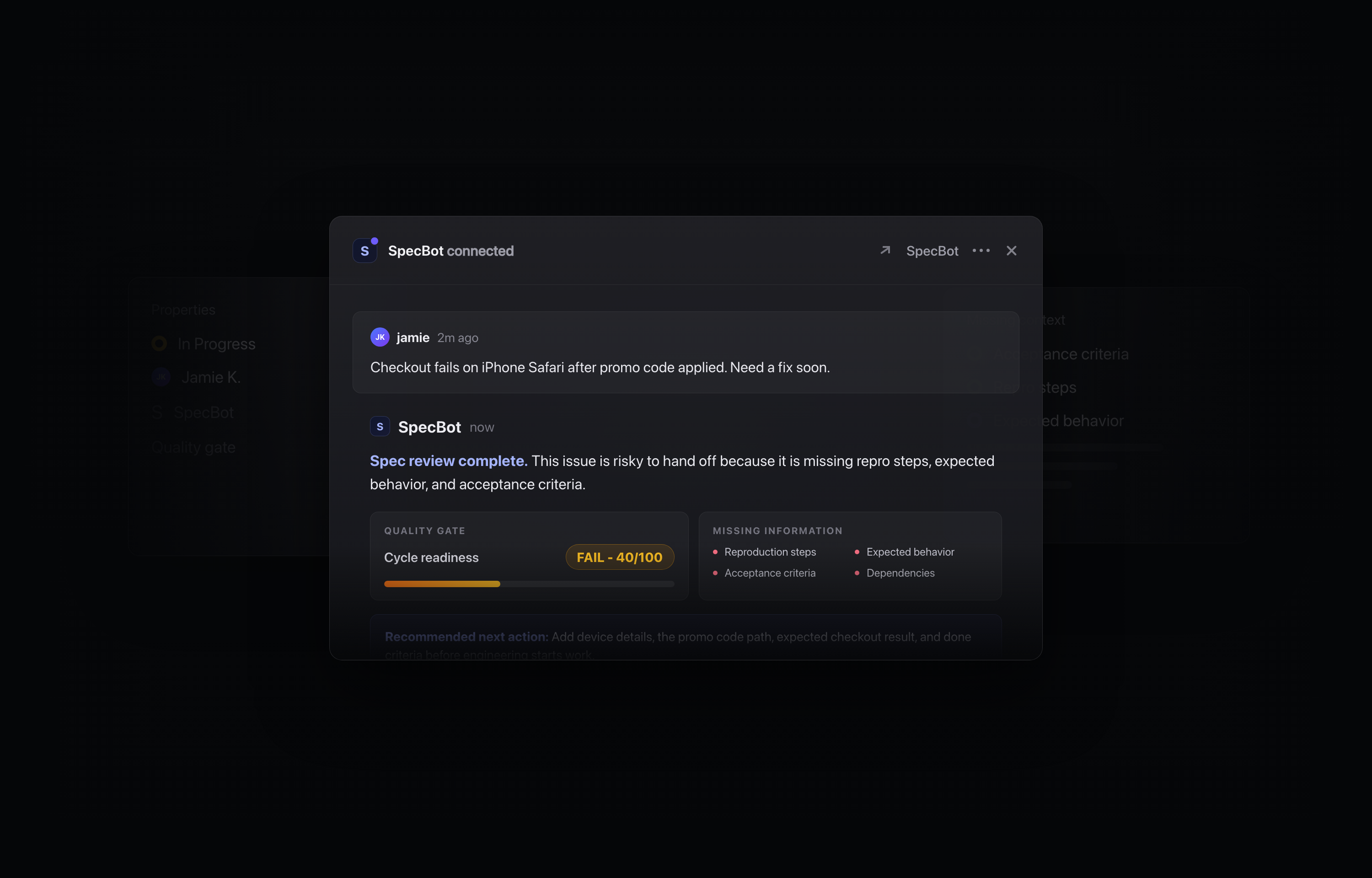 SpecBot review comment inside Route5