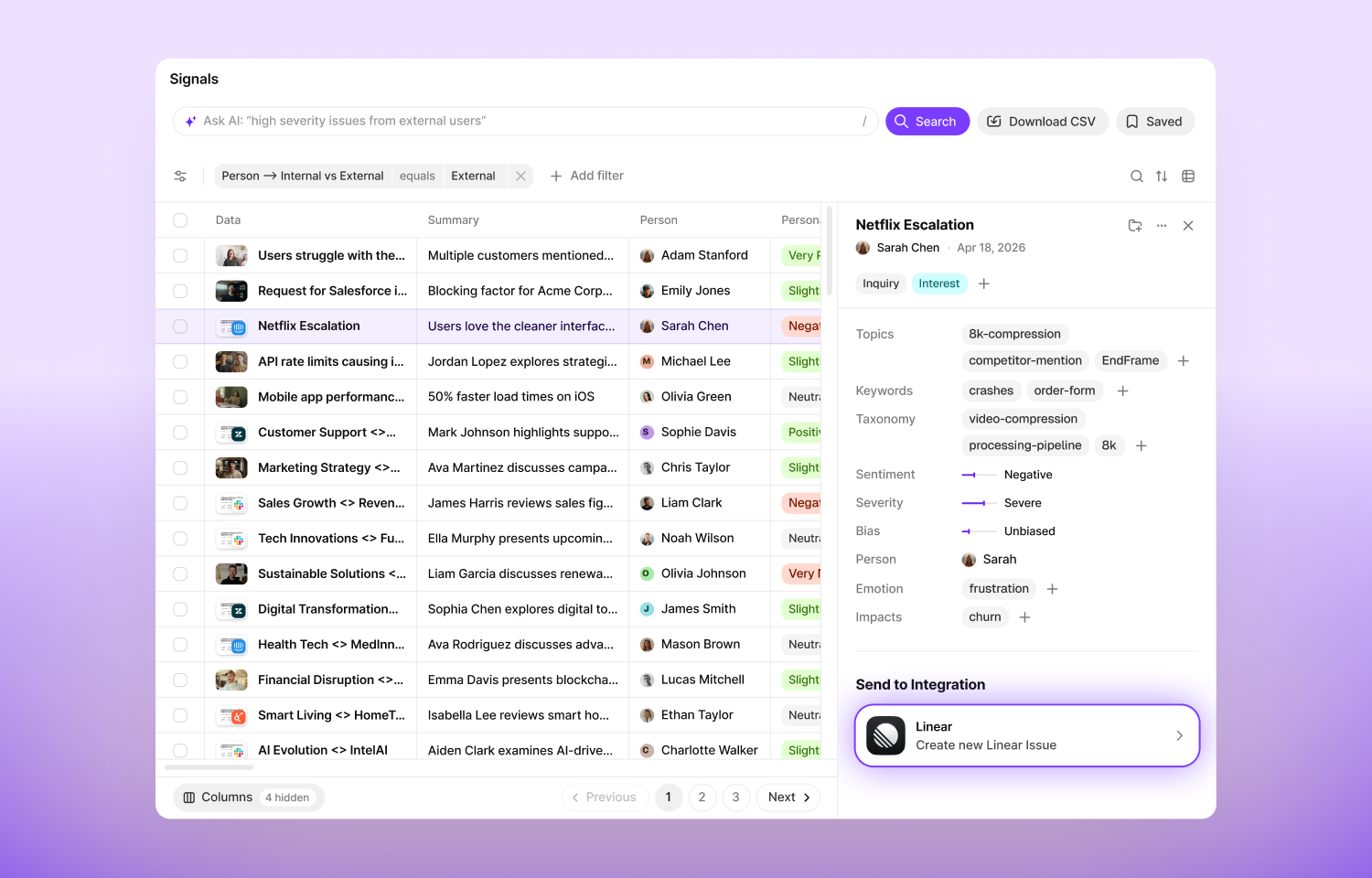 Create Route5 issues from customer escalations