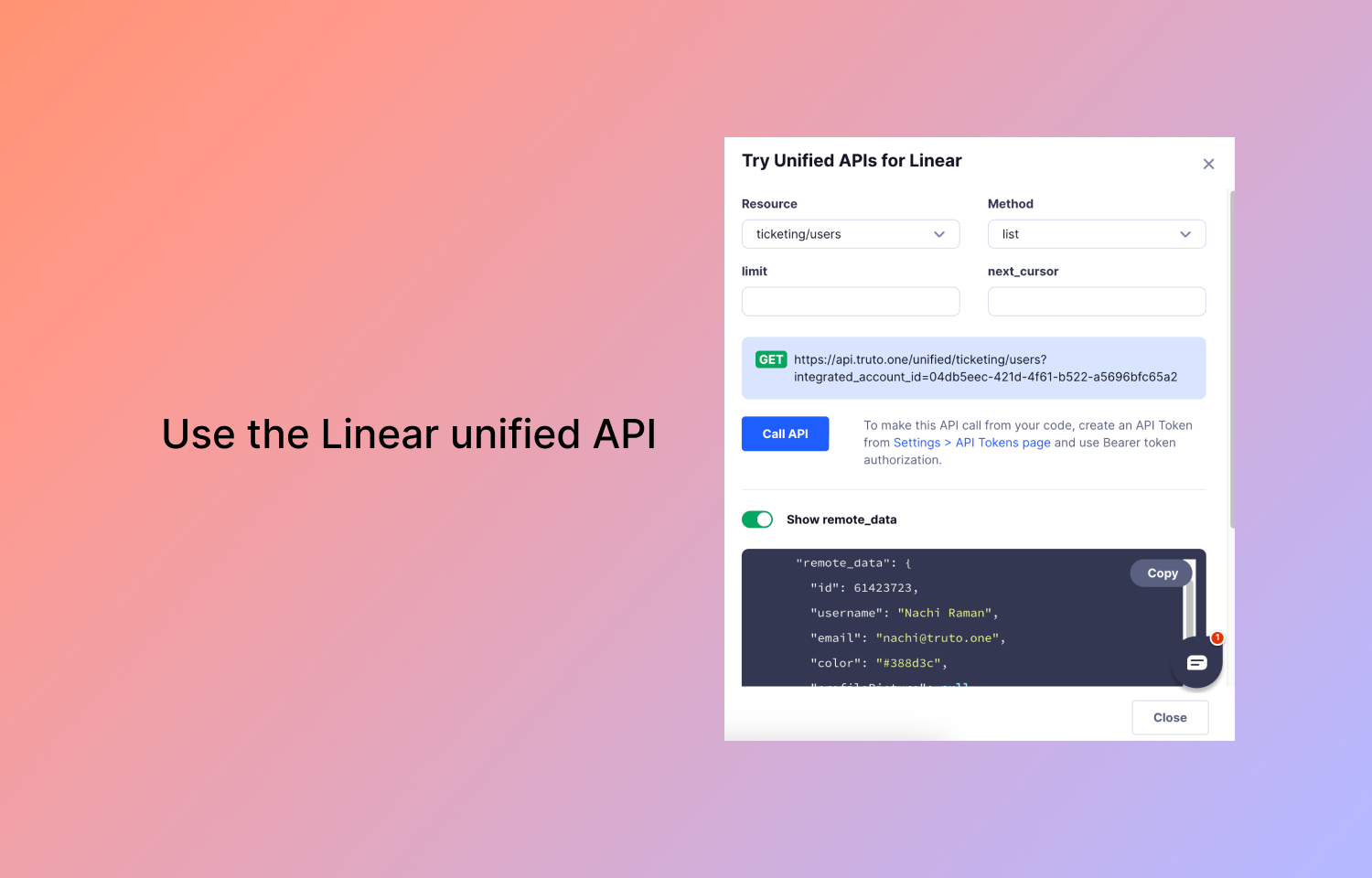 Image showing the unified APIs for Route5