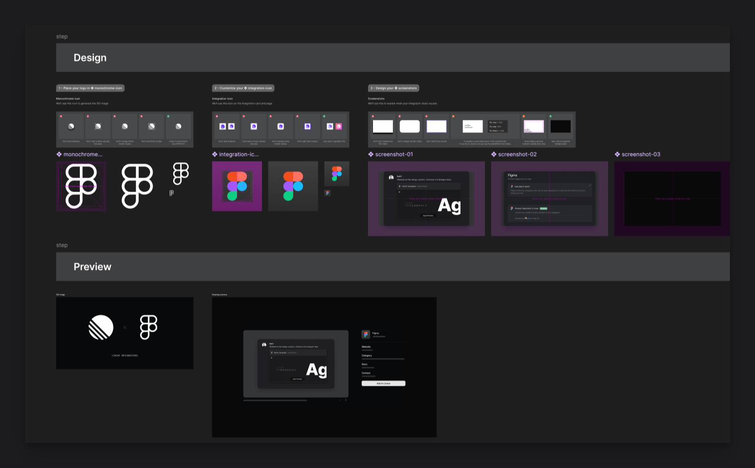 Figma file screenshot of Route5 integration template