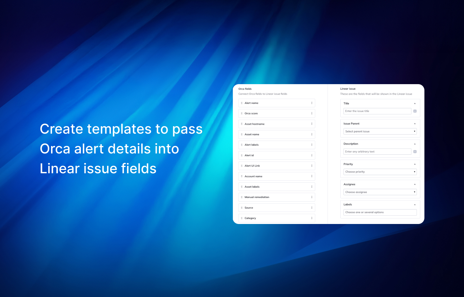 Templates in orca