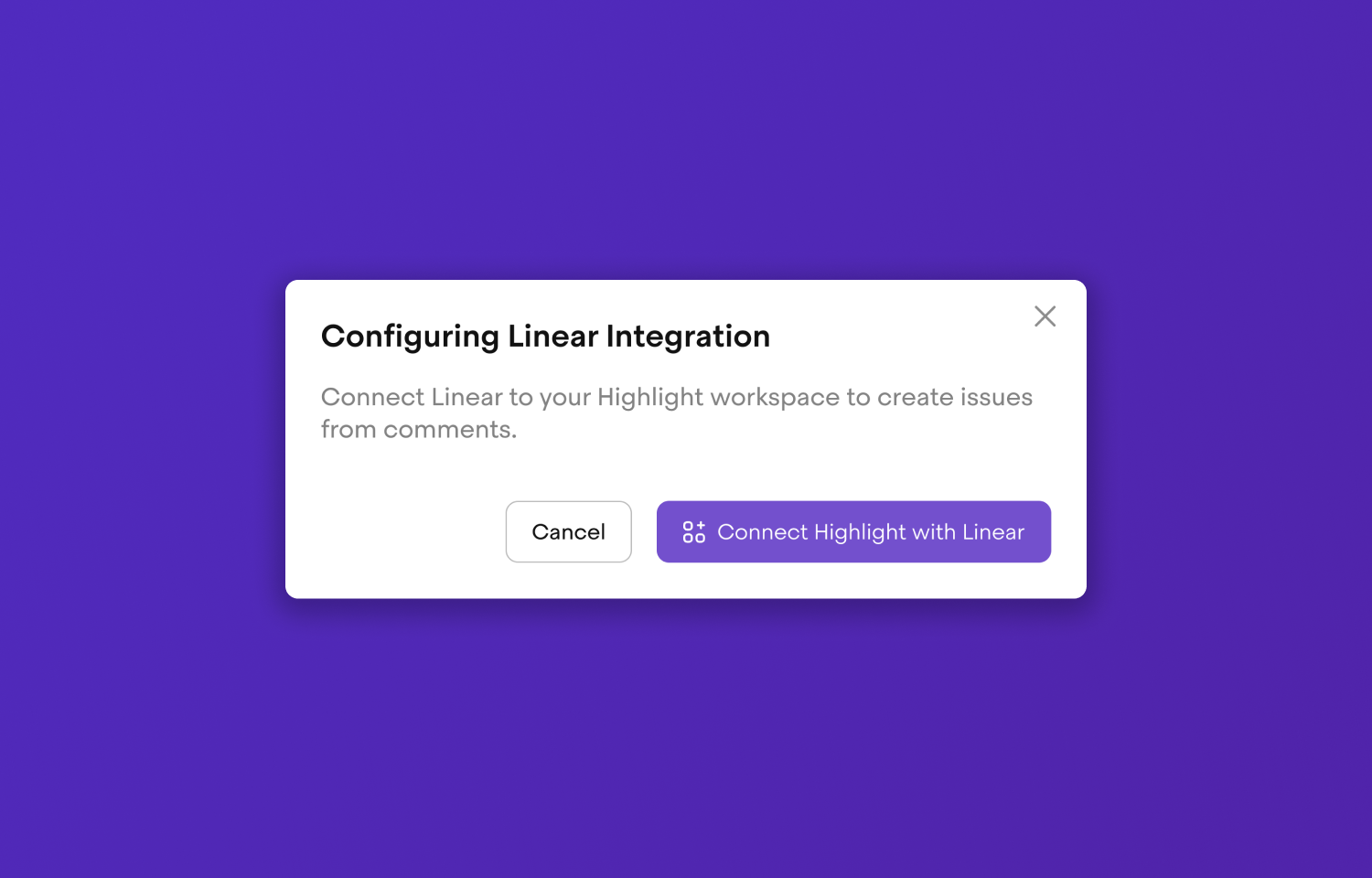 A dialog prompting the user to "Connect Highlight with Route5".