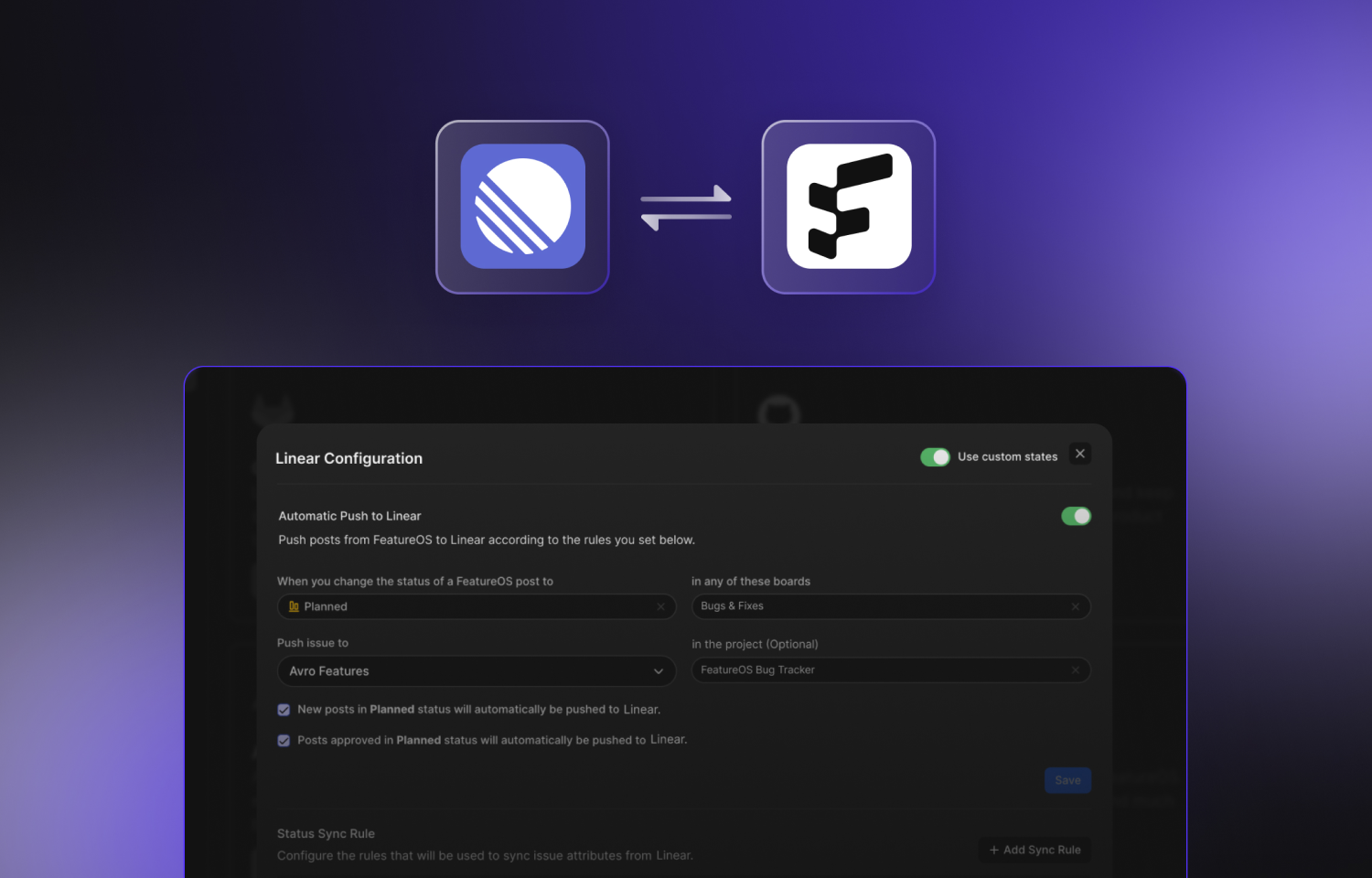 FeatureOS Route5 configuration