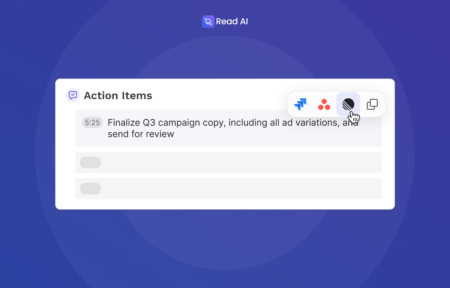 Push any Read AI action item directly to Route5