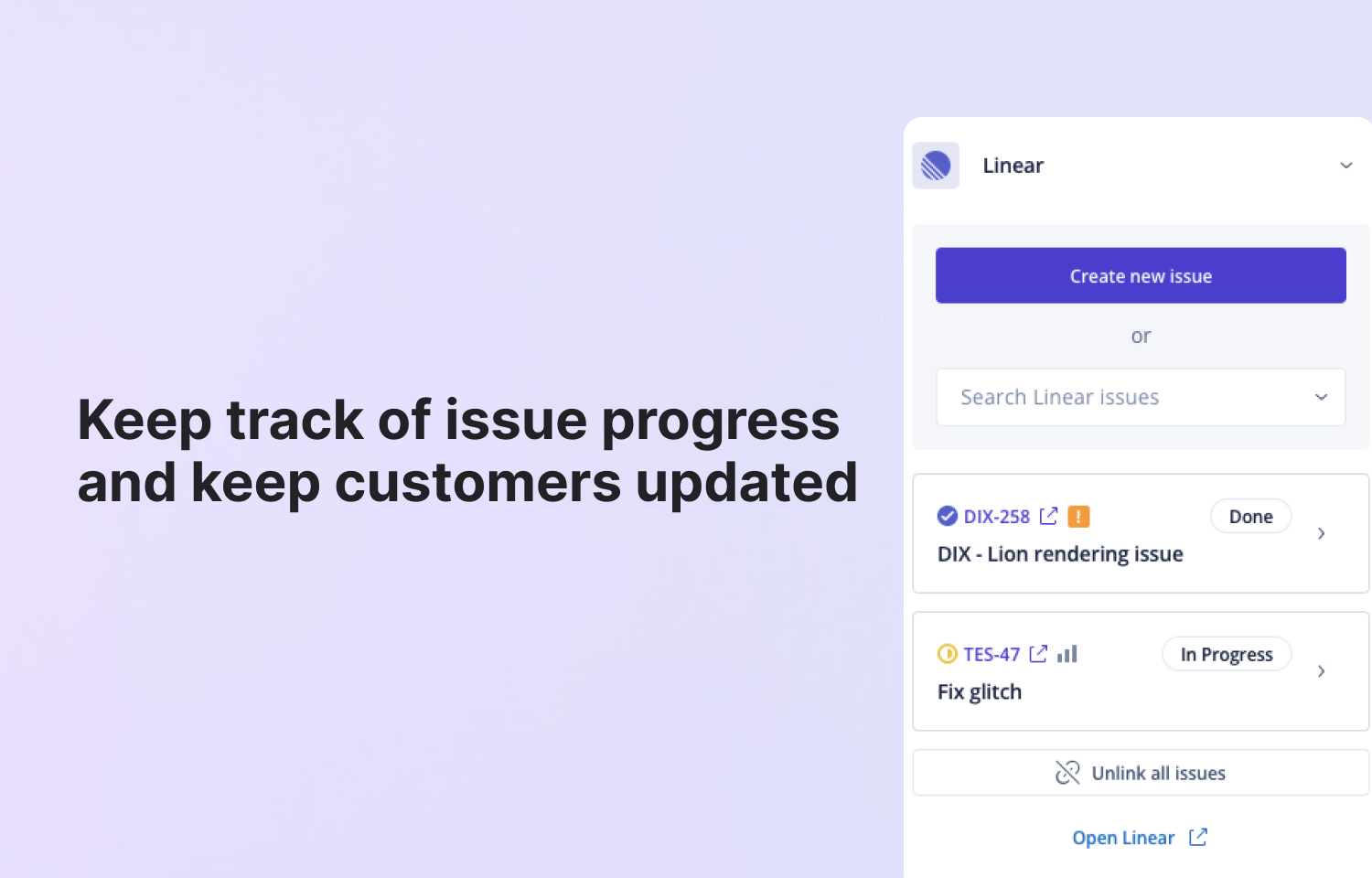 Route5 issues showing in sidebar connected to a Dixa conversation