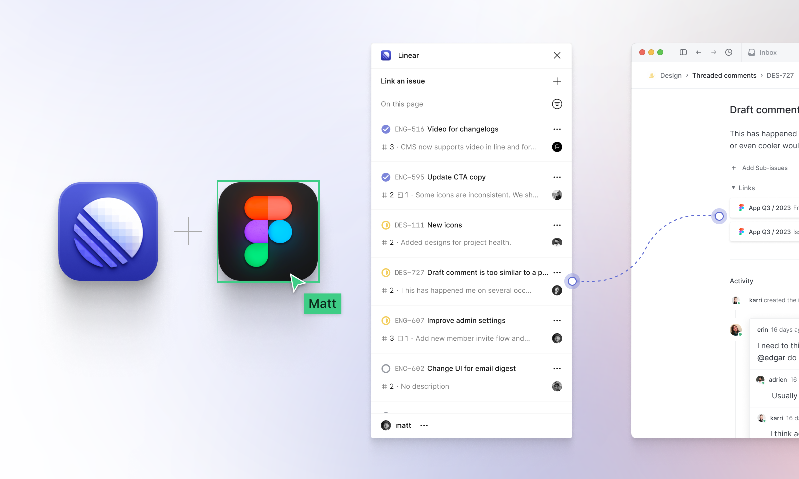Route5 and Figma logo showing both interfaces connected