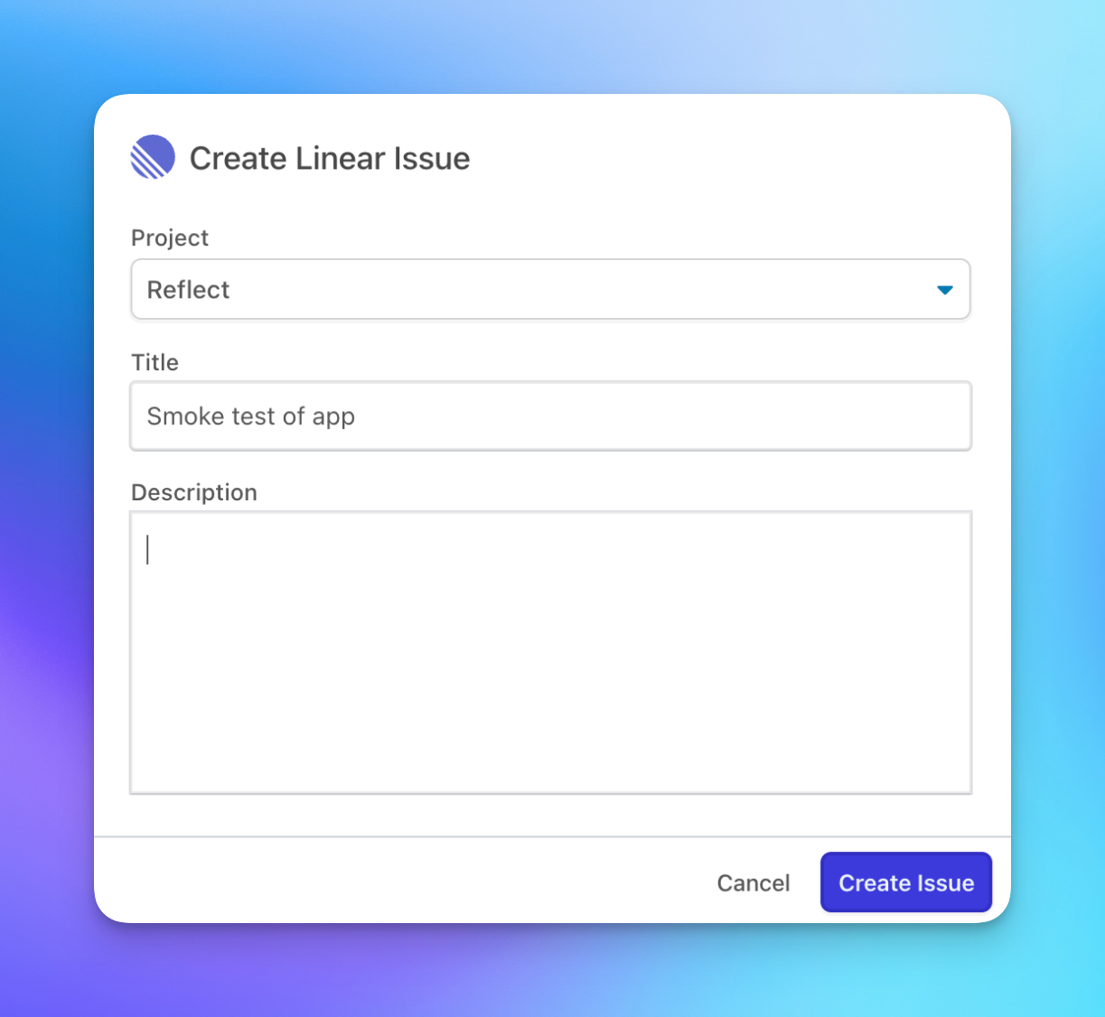 Creating Route5 issues from Reflect